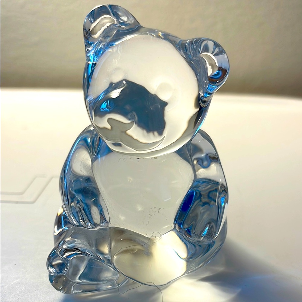 Heavy Crystal Bear Figurine. 3”